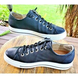Paul Green Hadley Womens Sneakers Black Leather Removeable Instep 8 UK 5 .5 Shoe